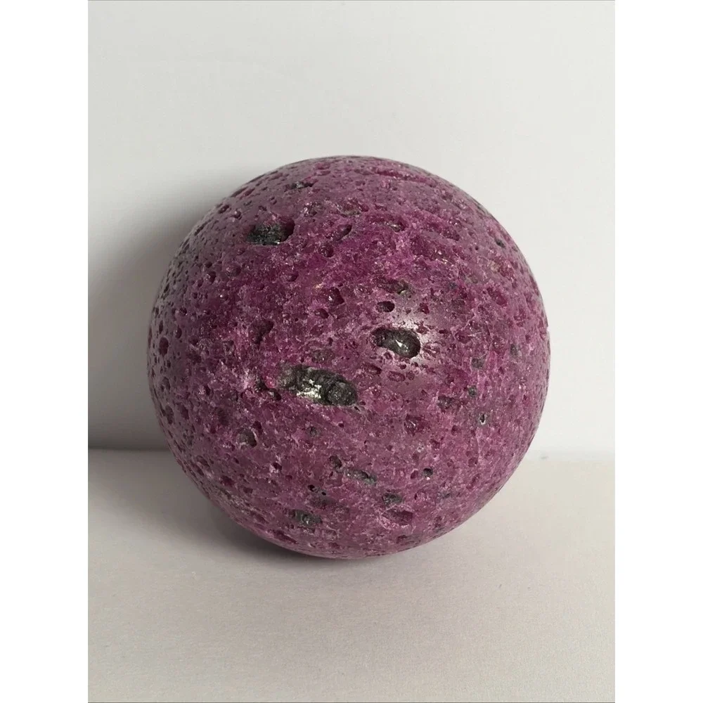 Honeycomb Ruby Sphere Rock Stone UV Reactive Glows 7